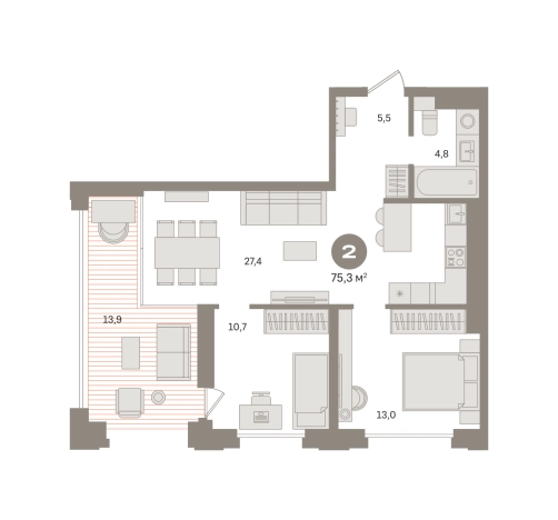 Купить квартиру в новостройках в СВАО в Москве. Вариант № 8625157, 0, площадь -  квм, цена 35380000 рублей