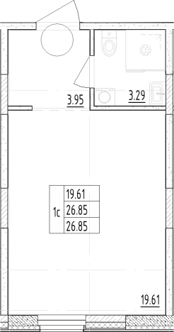 Купить Студию в новостройках на улице Коломяжский проспект в Санкт-Петербурге. Вариант № 6210046, 0, площадь -  квм, цена 6870512 рублей