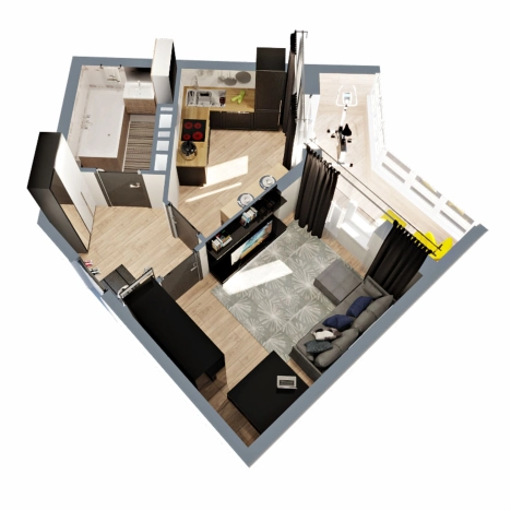 Купить однокомнатную квартиру в Микрорайоне Славный, Ковров в Коврове. Вариант № 146340, 1, площадь -  квм, цена 3638747 рублей