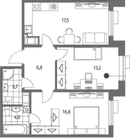 Купить трехкомнатную квартиру в ЖК Парусная 1 в Санкт-Петербурге. Вариант № 7265932, 0, площадь -  квм, цена 22000000 рублей