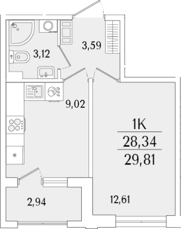Купить однокомнатную квартиру у метро Бухарестская в Санкт-Петербурге. Вариант № 6258156, 0, площадь -  квм, цена 11663151 рублей