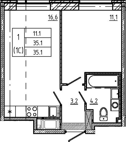 Купить двухкомнатную квартиру в ЖК Большая Охта в Санкт-Петербурге. Вариант № 6243281, 0, площадь -  квм, цена 12367941 рублей