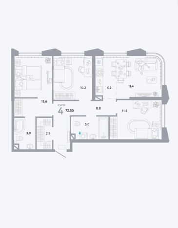 Купить квартиру в Москве. Вариант № 10022318, 0, площадь - квм, цена 34500000 рублей