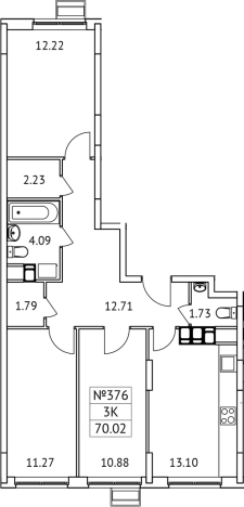 Купить трехкомнатную квартиру в Микрорайоне Птицефабрика, посёлок городского типа Томилино в Московской области. Вариант № 134780, 0, площадь - квм, цена 12254211 рублей