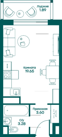 Купить Студию в новостройках в Одинцове. Вариант № 78228, 0, площадь -  квм, цена 6018080 рублей
