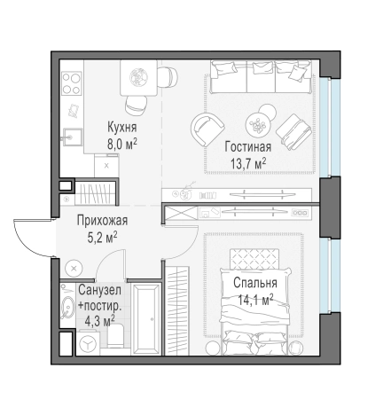 Купить двухкомнатную квартиру в новостройках на улице Щербакова в Мытищах. Вариант № 167708, 0, площадь -  квм, цена 9720000 рублей
