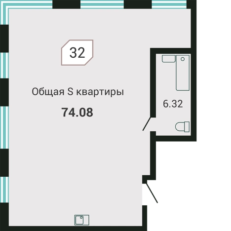 Купить двухкомнатную квартиру в Приморском крае. Вариант № 72210, 0, площадь -  квм, цена 15459255 рублей
