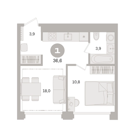 Купить однокомнатную квартиру на улице Дубининская в Москве. Вариант № 117214, 0, площадь -  квм, цена 25720000 рублей