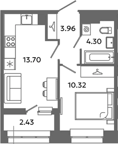 Купить квартиру в ЖК Загляденье в Ленинградской области. Вариант № 6632160, 0, площадь -  квм, цена 5119076 рублей