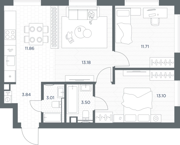 Купить двухкомнатную квартиру в районе Марьина Роща в Москве. Вариант № 9361524, 0, площадь -  квм, цена 31568157 рублей