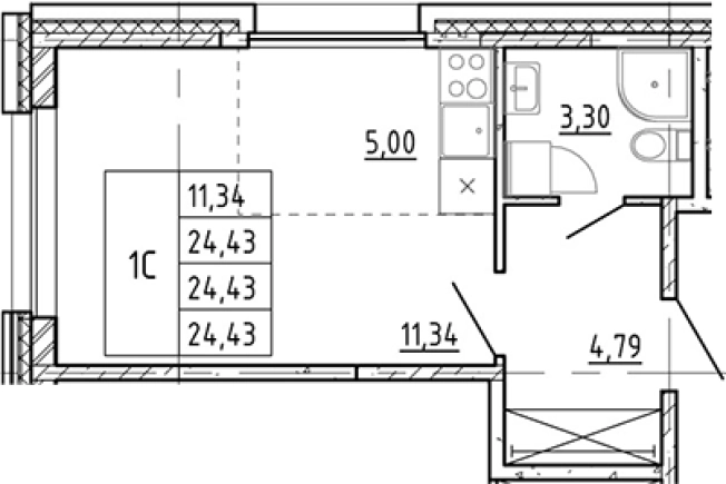 Купить квартиру в ЖК Полис Новоселье в Ленинградской области. Вариант № 7268035, 0, площадь -  квм, цена 5195888 рублей