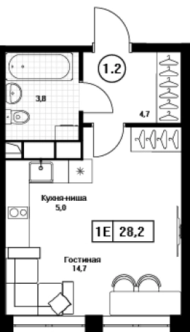 Купить Студию в Пушкине. Вариант № 9771228, 0, площадь -  квм, цена 5922000 рублей