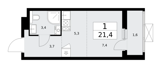 Купить однокомнатную квартиру в ЖК Бунинские кварталы в Москве. Вариант № 489509, 0, площадь -  квм, цена 10198812 рублей