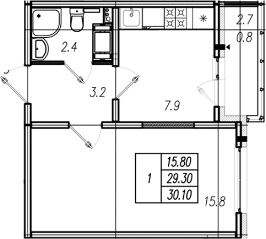 Купить однокомнатную квартиру на улице Муринская дорога в Санкт-Петербурге. Вариант № 9635276, 0, площадь -  квм, цена 5555737 рублей