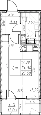 Купить Студию в новостройках на улице Оборонная в Мурине. Вариант № 6852893, 0, площадь -  квм, цена 4370247 рублей