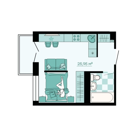 Купить однокомнатную квартиру в ЖК Suncity 2 в Владивостоке. Вариант № 9918932, 0, площадь -  квм, цена 4229850 рублей