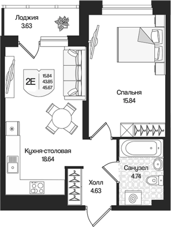 Купить квартиру в новостройках у метро Парнас в Ленинградской области. Вариант № 9314027, 0, площадь -  квм, цена 10276499 рублей