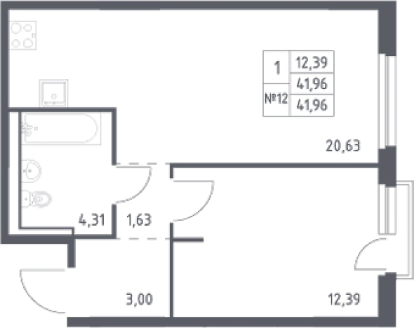 Купить двухкомнатную квартиру у метро Пролетарская в Ленинградской области. Вариант № 6900170, 0, площадь -  квм, цена 6312169 рублей