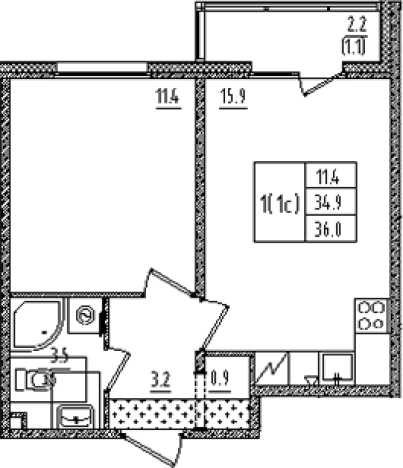 Купить двухкомнатную квартиру в новостройках на улице Товарищеский проспект в Санкт-Петербурге. Вариант № 8341857, 0, площадь -  квм, цена 10386108 рублей