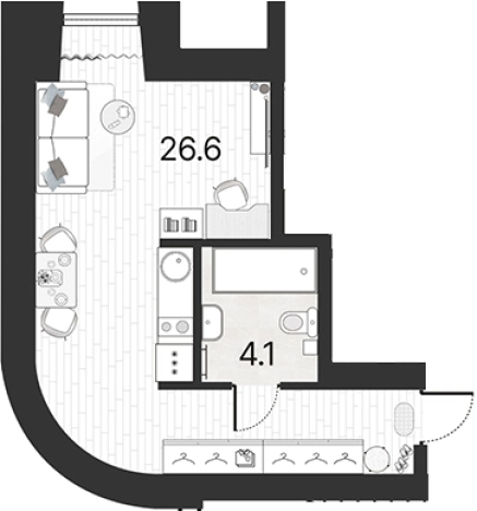 Купить Студию на улице Серебристый бульвар в Санкт-Петербурге. Вариант № 6056751, 0, площадь -  квм, цена 9056500 рублей