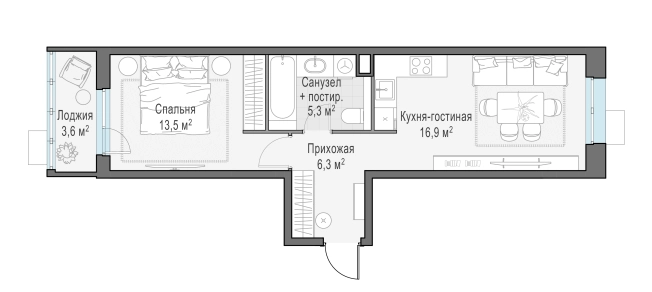 Купить двухкомнатную квартиру в Микрорайоне Новое Пушкино, Пушкино в Пушкине. Вариант № 165913, 0, площадь -  квм, цена 7520000 рублей