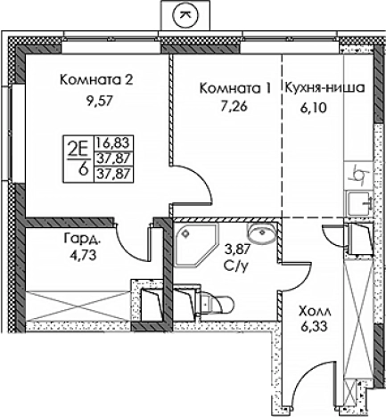 Купить квартиру в ВАО в Москве. Вариант № 2546386, 0, площадь -  квм, цена 14197500 рублей