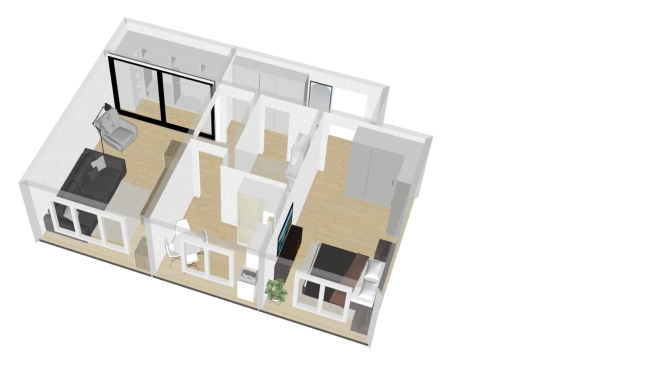 . Вариант № 3824140, 16, площадь - 42.5 квм, цена 2800000 рублей