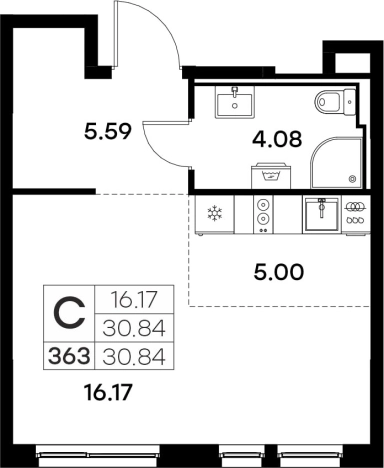 Купить Студию в Владимирской области. Вариант № 134110, 0, площадь -  квм, цена 4819999 рублей