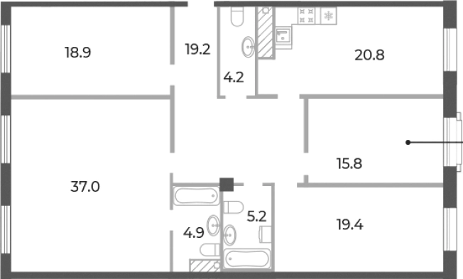 Купить четырехкомнатную квартиру в районе Петроградский в Санкт-Петербурге. Вариант № 5254613, 0, площадь -  квм, цена 82264490 рублей