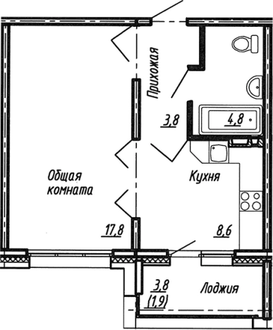 Купить однокомнатную квартиру у метро Рыбацкое в Ленинградской области. Вариант № 7784402, 0, площадь -  квм, цена 5756400 рублей