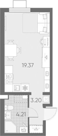 Купить Студию в новостройках в ЖК Морская миля в Санкт-Петербурге. Вариант № 6889639, 0, площадь - квм, цена 7704043 рублей