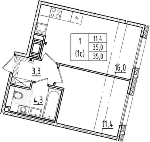 Купить двухкомнатную квартиру в новостройках в ЖК Большая Охта в Санкт-Петербурге. Вариант № 6244569, 0, площадь -  квм, цена 12112800 рублей