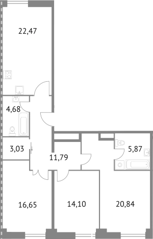 Купить многокомнатную квартиру в новостройках у метро Алексеевская в Москве. Вариант № 75958, 0, площадь - квм, цена 43975600 рублей