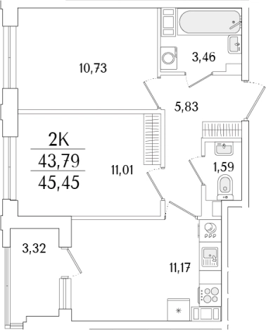 Купить двухкомнатную квартиру в новостройках в ЖК Гранат в Санкт-Петербурге. Вариант № 6257790, 0, площадь -  квм, цена 17499613 рублей