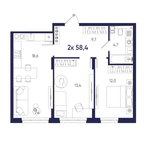 Купить квартиру на вторичке на улице Щербакова в Пензе. Вариант № 10320339, 0, площадь -  квм, цена 6657600 рублей