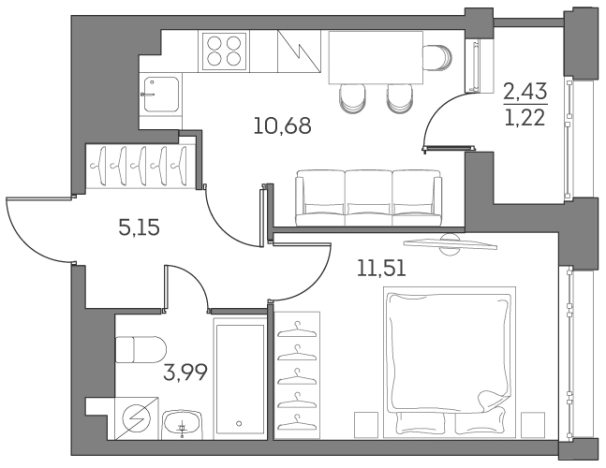 Купить квартиру в ЖК Аквилон Beside 2.0 в Москве. Вариант № 7675733, 0, площадь - квм, цена 16901388 рублей