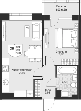 Купить квартиру в ЖК Охтинские высоты в Ленинградской области. Вариант № 7261425, 0, площадь -  квм, цена 9702707 рублей