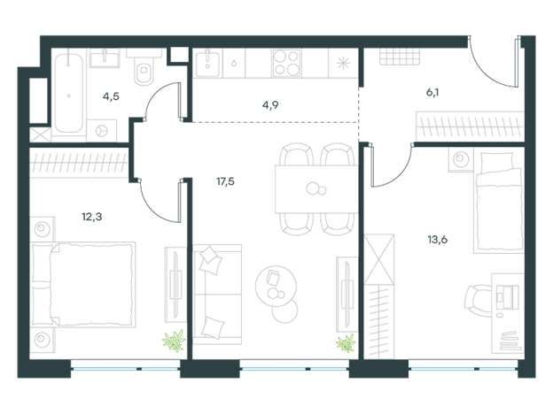 Купить квартиру на улице Мичуринский проспект в Москве. Вариант № 10127904, 0, площадь -  квм, цена 48811193 рублей