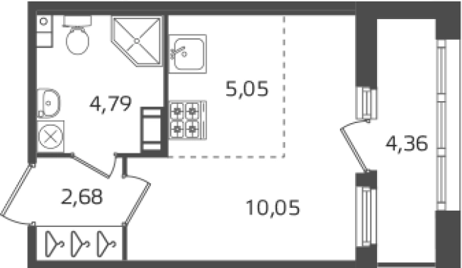 Купить Студию в ЖК Б15 в Санкт-Петербурге. Вариант № 6241847, 0, площадь -  квм, цена 8384755 рублей