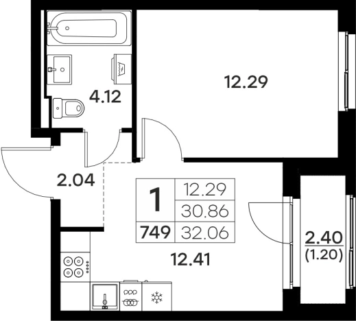 Купить квартиру в ЖК Glorax Октябрьский в Владимире. Вариант № 134229, 0, площадь -  квм, цена 5289999 рублей
