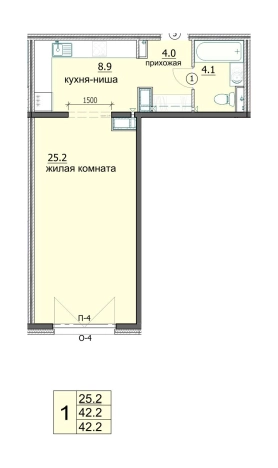 Купить однокомнатную квартиру в новостройках на улице Тамбовская в Пензе. Вариант № 69049, 0, площадь -  квм, цена 4346600 рублей