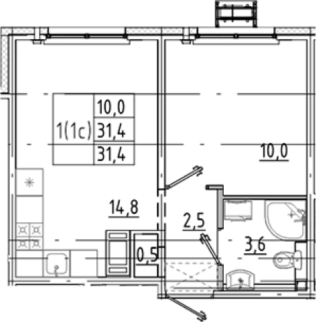 Купить двухкомнатную квартиру у метро Гражданский проспект в Санкт-Петербурге. Вариант № 8085639, 0, площадь -  квм, цена 5491671 рублей