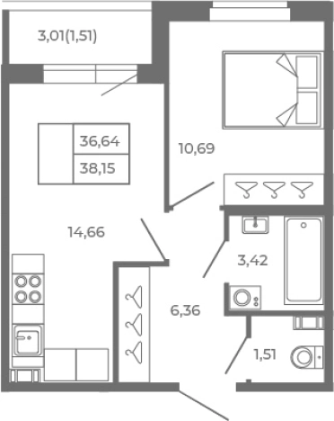 Купить квартиру в новостройках в Сертолове. Вариант № 6961357, 0, площадь - квм, цена 8393000 рублей