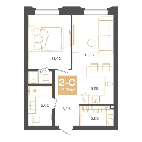 Купить двухкомнатную квартиру в ЖК Пульсар в Новосибирске. Вариант № 9960085, 0, площадь -  квм, цена 10158000 рублей