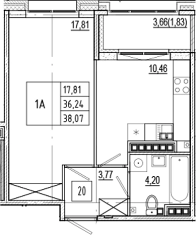 Купить однокомнатную квартиру в ЖК Ranta Residence в Санкт-Петербурге. Вариант № 6052670, 0, площадь -  квм, цена 17892900 рублей