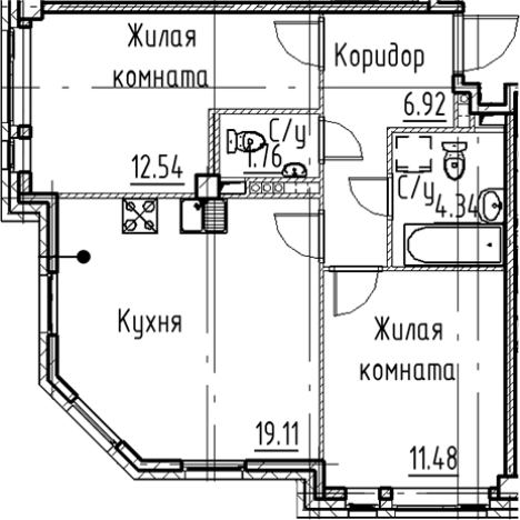 Купить трехкомнатную квартиру в ЖК Кронфорт в Санкт-Петербурге. Вариант № 6830441, 0, площадь -  квм, цена 18184960 рублей