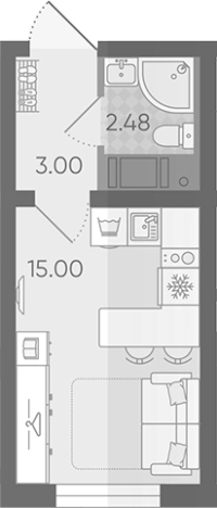 Купить Студию в ЖК Ручьи 2 в Санкт-Петербурге. Вариант № 7604100, 0, площадь -  квм, цена 4822254 рублей