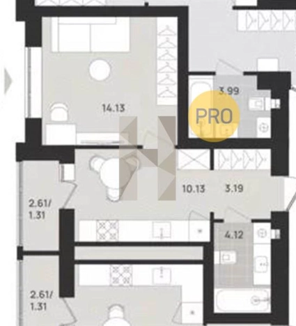 Купить квартиру в ЖК Этюд (ул. Поленова Калининград) в Калининграде. Вариант № 104437, 0, площадь -  квм, цена 3400000 рублей