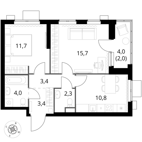 Купить квартиру в ЖК 1-й Измайловский в Москве. Вариант № 9714242, 0, площадь - квм, цена 25461410 рублей
