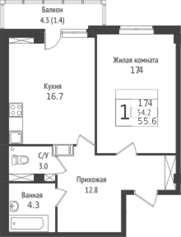 Купить квартиру в Всеволожске. Вариант № 9640121, 0, площадь -  квм, цена 7623000 рублей